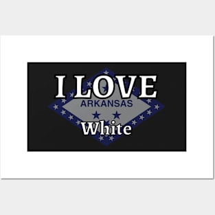 I LOVE White | Arkensas County Posters and Art